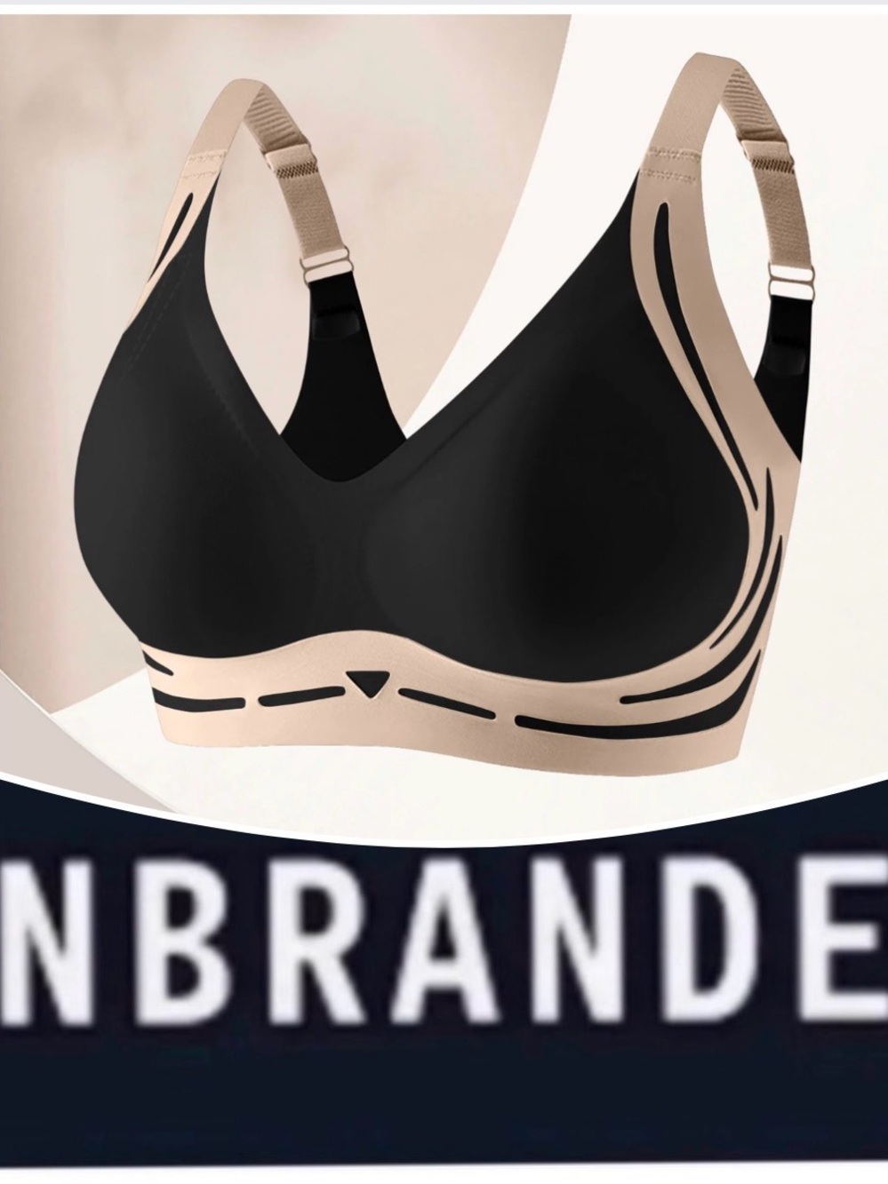 UNBRANDED Full Coverage Wireless Seamless Padded Bra